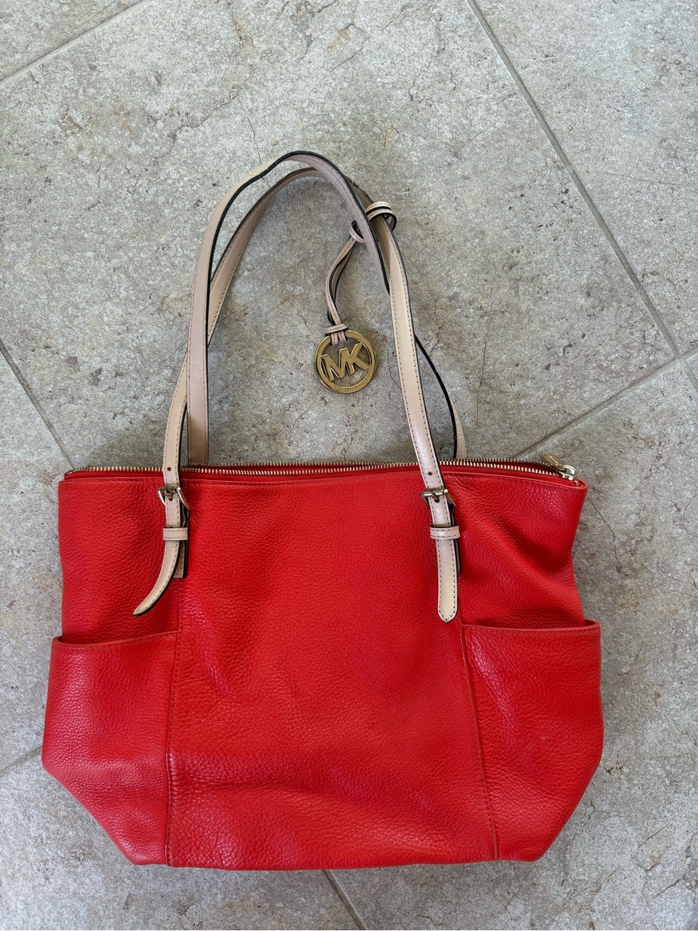 Michael Kors Orange Leather Tote